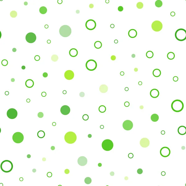 Light Green Vector Seamless Backdrop Dots Beautiful Colored Illustration Blurred — Stock Vector