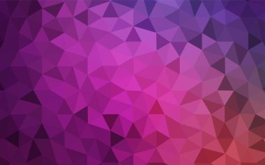 Hafif pembe vektör Çokgen soyut düzeni. Üçgenler ile renkli resimde parlayan. Desen için bir marka kitabın zemin.