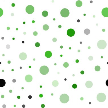 Işık yeşil vektör daire şekilleri ile sorunsuz düzeni. Bulanık daireler doğa tarzı ile güzel renkli resimde. Kartvizit, Web siteleri için şablon.