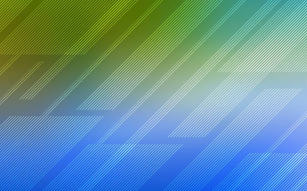 Hellblauer Grüner Vektorbezug Mit Streifen Dekorativ Glänzende Illustration Mit Linien — Stockvektor