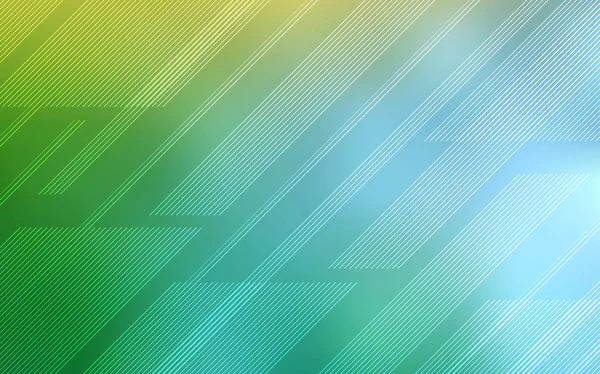 Azul Claro Textura Vectorial Verde Con Líneas Colores Ilustración Abstracta — Vector de stock