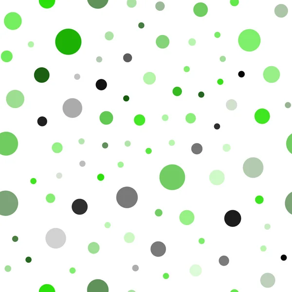 Světle Zelené Vektor Vzor Bezešvé Koulí Rozmazané Bubliny Pozadí Abstraktní — Stockový vektor