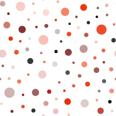 Koyu kırmızı vektör küreler ile seamless modeli. Soyut illüstrasyon renkli baloncuklar doğa tarzı ile. Desen için modaya uygun Kumaş, duvar kağıtları.