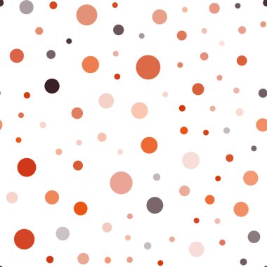 Koyu turuncu vektör daire şekilleriyle birlikte sorunsuz düzeni. Modern Soyut illüstrasyon renkli su ile bırakır. Desen için modaya uygun Kumaş, duvar kağıtları.