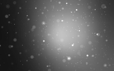 Noel kar taneleri ile ışık gri vektör desen. Bulanık dekoratif tasarım kar ile xmas tarzında. Desen-ebilmek var olmak kullanılmış için yeni yıl hazırlanan broşürler.
