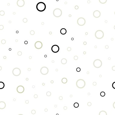 Işık yeşil vektör küreler ile seamless modeli. İllüstrasyon renkli soyut daireler parlayan ayarlanmış. Reklam, poster, afiş, Web sitenizin için yeni tasarım.