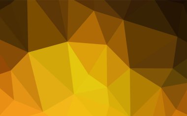 Koyu turuncu vektör zemin Çokgen. Üçgenler ile renkli soyut resimde. Afiş için tamamen yeni şablon.