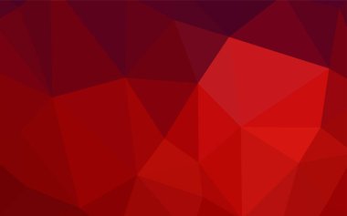 Koyu kırmızı vektör üçgen mozaik doku. Üçgenler ile renkli soyut resimde. Marka kitap için yeni şablon.