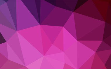 Koyu pembe vektör poligonal model. Üçgenler ile renkli soyut resimde. İş tasarımınız için yeni stil.