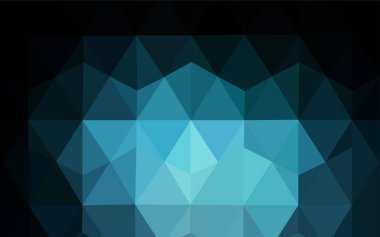 Koyu mavi vektör soyut mozaik arka plan. Üçgen geometrik örnek gradyan ile. Marka kitap için yeni şablon.