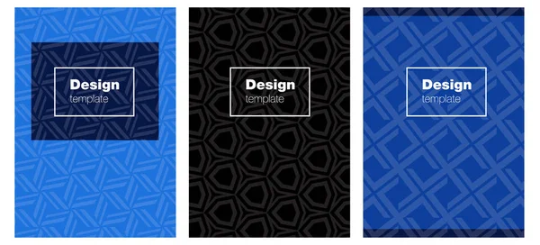 Tapa Vectorial Azul Oscuro Para Portátiles Concepto Diseño Abstracto Brillante — Vector de stock
