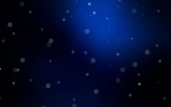 Dunkelblaue Vektortextur Mit Farbigen Schneeflocken Leuchtende Farbige Illustration Mit Schnee — Stockvektor