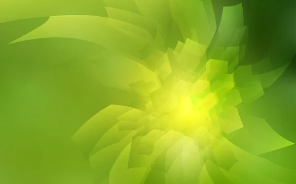 Modello Vettoriale Giallo Verde Chiaro Stile Esagonale Illustrazione Astratta Glitter — Vettoriale Stock