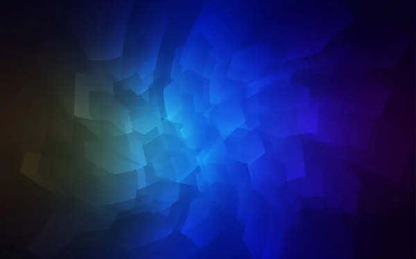 Темно Синий Зеленый Векторный Чехол Набором Шестиугольников Дизайн Абстрактном Стиле — стоковый вектор