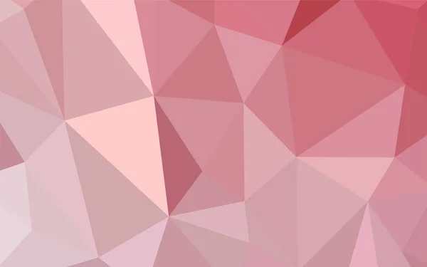 Texture Mosaïque Triangle Vectoriel Rose Clair Illustration Polygonale Brillante Composée — Image vectorielle