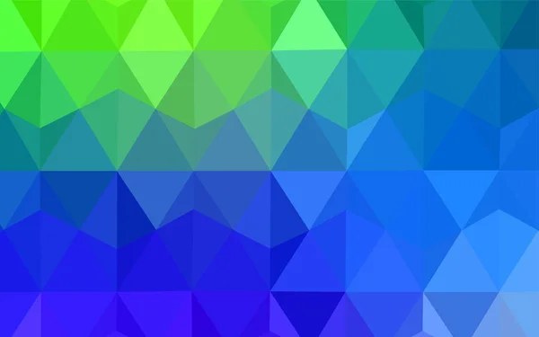 Light Blue Green Vector Abstract Mosaic Pattern Sample Polygonal Shapes — Stock Vector