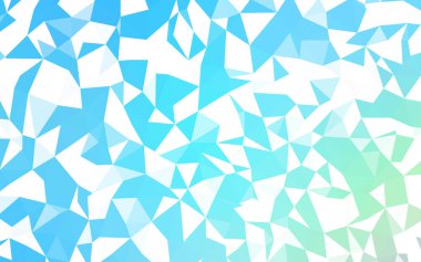 Açık mavi, vektör Çokgen soyut düzen yeşil. Geometrik şekil gradyan ile Origami tarzında. İş tasarımınız için yeni stil.