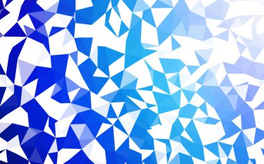 Hafif mavi vektör üçgen mozaik kapak. Geometrik şekil gradyan ile Origami tarzında. Tasarımınız için üçgen desen.