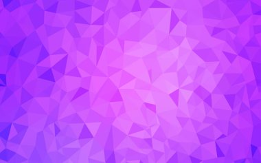 Hafif mor vektör zemin Çokgen. Üçgenler ile renkli resimde parlayan. İş tasarımınız için yeni stil.