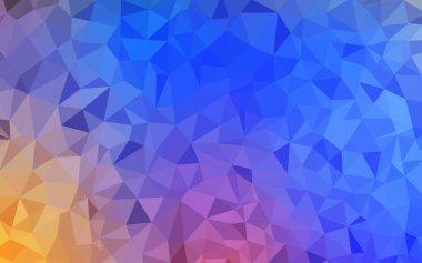 Çok renkli vektör üçgen mozaik doku ışık. Geometrik şekil gradyan ile Origami tarzında. Marka kitap için yeni şablon.