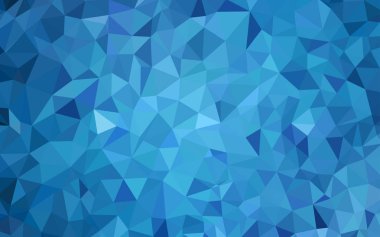 Hafif mavi vektör üçgen mozaik kapak. Poligonal illüstrasyon parlayan, hangi üçgen oluşur. Marka kitap için yeni şablon.