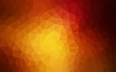 Koyu turuncu vektör parlayan üçgen zemin. Renkli resimde üçgenler ile soyut tarzda. Web siteniz için yeni bir doku.