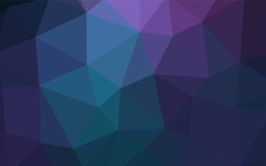 Koyu pembe, mavi Çokgen soyut düzen vektör. Üçgenler ile modern soyut resim. Web siteniz için yeni bir doku.