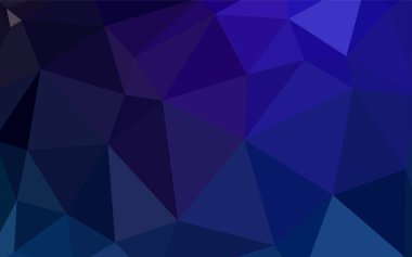 Koyu mavi vektör üçgen mozaik kapak. Glitter soyut resim zarif bir üçgen ile. İşiniz için yeni tasarım.