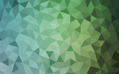 Açık mavi, yeşil vektör poligonal arka plan. Poligonal illüstrasyon parlayan, hangi üçgen oluşur. Senin arka plan için dokulu deseni.