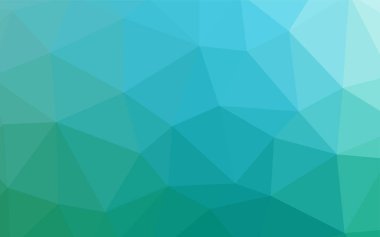 Açık mavi, yeşil vektör düşük poli doku. Gradyan ile Origami tarzında yaratıcı geometrik şekil. İşiniz için en iyi üçgen tasarım.