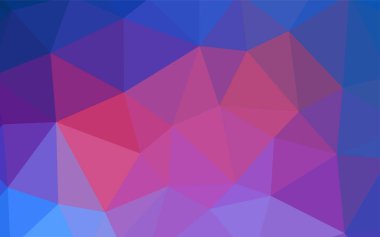 Açık mavi, kırmızı vektör çokgen şablon. Çokgen soyut çizim ve gradyan. İş tasarımınız için yepyeni bir tarz.