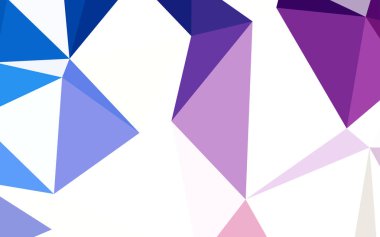 Hafif pembe, mavi vektör üçgen mozaik doku. Glitter soyut resim zarif bir üçgen ile. İşiniz için yeni tasarım.