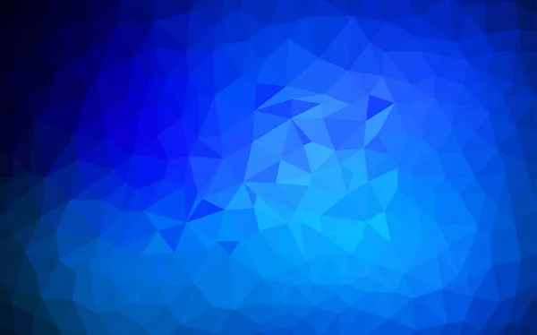 暗い青いベクトル抽象的なモザイク パターン 三角形の抽象的なスタイルにカラフルなイラスト あなたのビジネスのための三角形のデザイン最高 — ストックベクタ