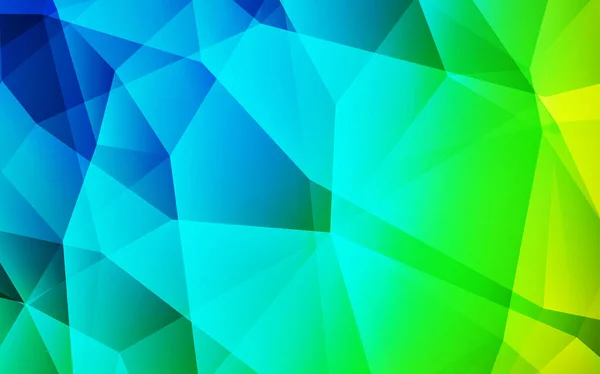 Hellblaues Grünes Vektorgradienten Dreiecksmuster Kreative Illustration Halbtonstil Mit Dreiecken Neue — Stockvektor
