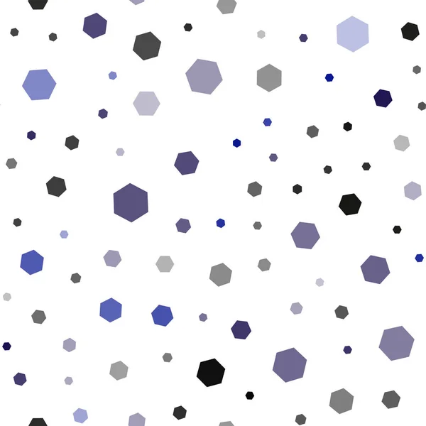 Rosa Escuro Modelo Sem Emenda Vetor Azul Estilo Hexagonal Ilustração — Vetor de Stock