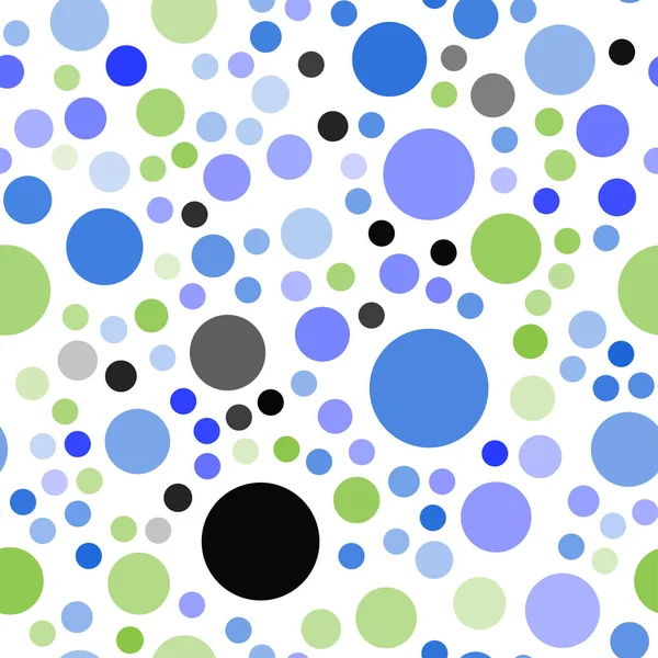 Světle Modrá Zelená Vektor Bezproblémové Šablony Kruhy Ilustrace Sadou Zářivě — Stockový vektor