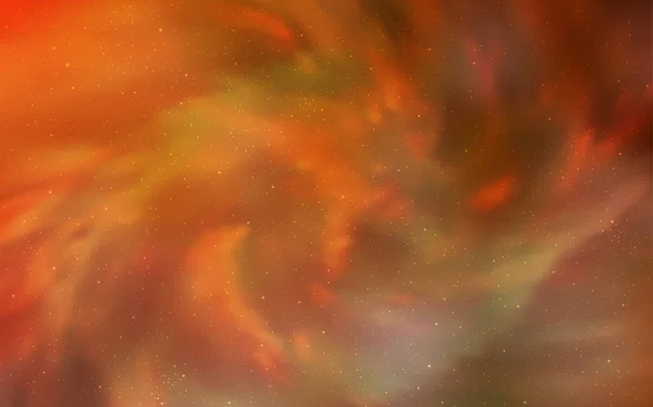 銀河系の星と明るいオレンジのベクトル背景 グラデーションでぼやけた抽象的な背景をした宇宙の星 未来的な広告 小冊子のパターン — ストックベクタ