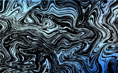 Koyu mavi vektör şablon bükülmüş şeritler. Degrade çizgiler ile renkli soyut resimde. İş tasarımınız için desen.