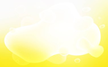 Sıvı şekillerle hafif sarı vektör desen. Bulanık kabarcık şekillerle bir örnek. Yepyeni tasarımı reklamlar, poster, afiş için.