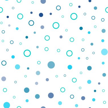 Açık mavi, yeşil daire şekillerle vektör sorunsuz düzeni. Modern Soyut illüstrasyon renkli su ile bırakır. Desen tasarım kumaş, duvar kağıtları.