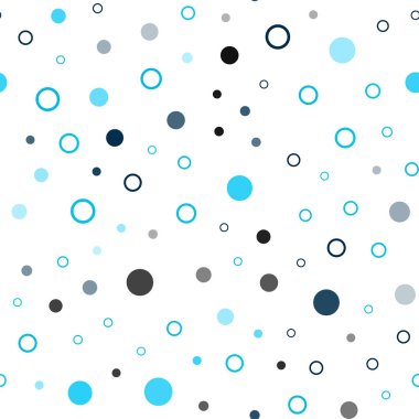 Koyu mavi daire şekilleriyle birlikte sorunsuz düzen vektör. Modern Soyut illüstrasyon renkli su ile bırakır. Duvar kağıdı, kumaş üreticileri için modaya uygun bir tasarım.