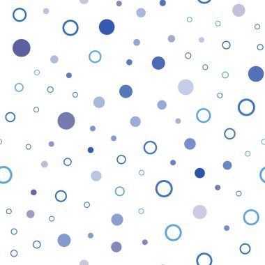 Hafif mavi vektör küreler ile seamless modeli. Kabarcıkları ile soyut tarzda bulanık dekoratif tasarım. Desen tasarım pencere panjur, perdeler.