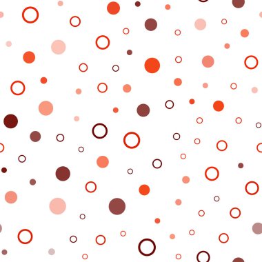 Koyu kırmızı daire şekilleriyle birlikte sorunsuz düzen vektör. Soyut illüstrasyon renkli baloncuklar doğa tarzı ile. Desen tasarım pencere panjur, perdeler.