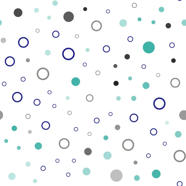 Světle Modrá Zelená Bezproblémové Rozložení Vektoru Kruhových Obrazců Rozmazané Bubliny — Stockový vektor