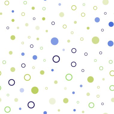 Işık çok renkli vektör daire şekilleri ile sorunsuz düzeni. Kabarcıkları ile soyut tarzda bulanık dekoratif tasarım. Desen için modaya uygun Kumaş, duvar kağıtları.