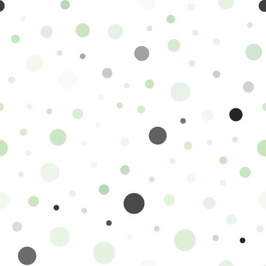 Açık mavi, vektör küreler ile seamless modeli yeşil. Soyut illüstrasyon renkli baloncuklar doğa tarzı ile. Desen tasarım pencere panjur, perdeler.