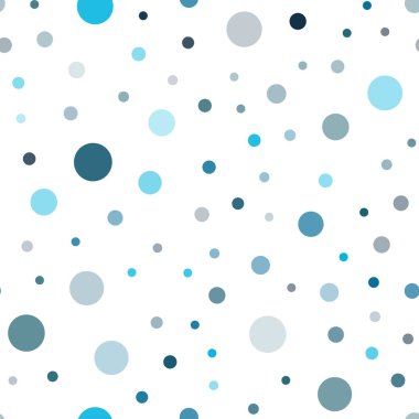 Hafif mavi vektör küreler ile seamless modeli. İllüstrasyon renkli soyut daireler parlayan ayarlanmış. Kartvizit, Web siteleri için şablon.
