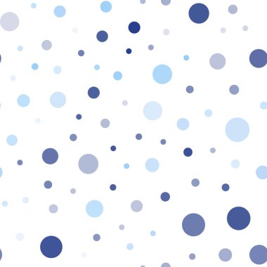 Koyu Mavi noktalı sorunsuz zemin vektör. İllüstrasyon renkli soyut daireler parlayan ayarlanmış. Kartvizit, Web siteleri için şablon.