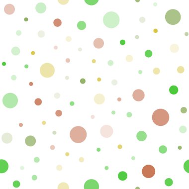 Işık çok renkli vektör küreler ile seamless modeli. Bulanık damla Glitter soyut Illustration yağmur. Duvar kağıdı, kumaş üreticileri için modaya uygun bir tasarım.