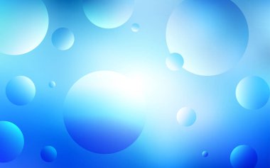 Daireler ile ışık mavi vektör şablonu. Bulanık damla Glitter soyut Illustration yağmur. Desen doku duvar kağıdı olarak kullanılabilir.